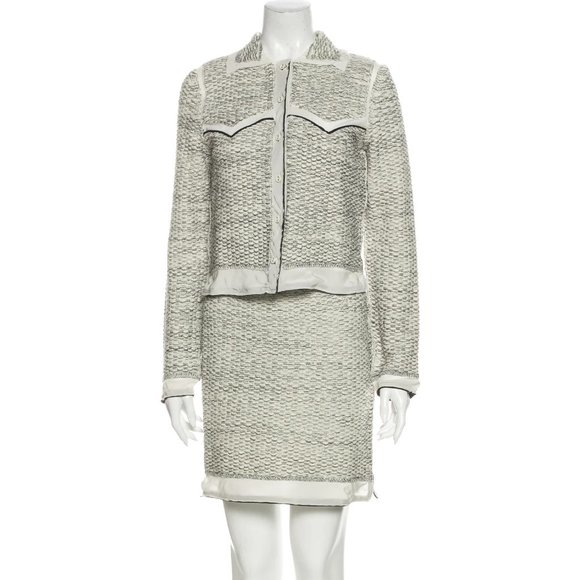 PRADA Tweed Pattern Skirt Suit - Picture 1 of 2